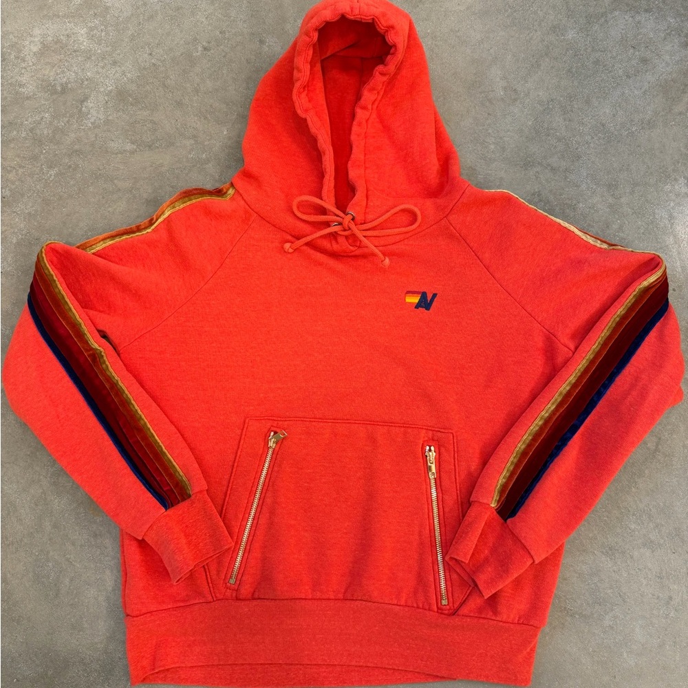 Aviator Nation 5-Striped Pullover Hoodie